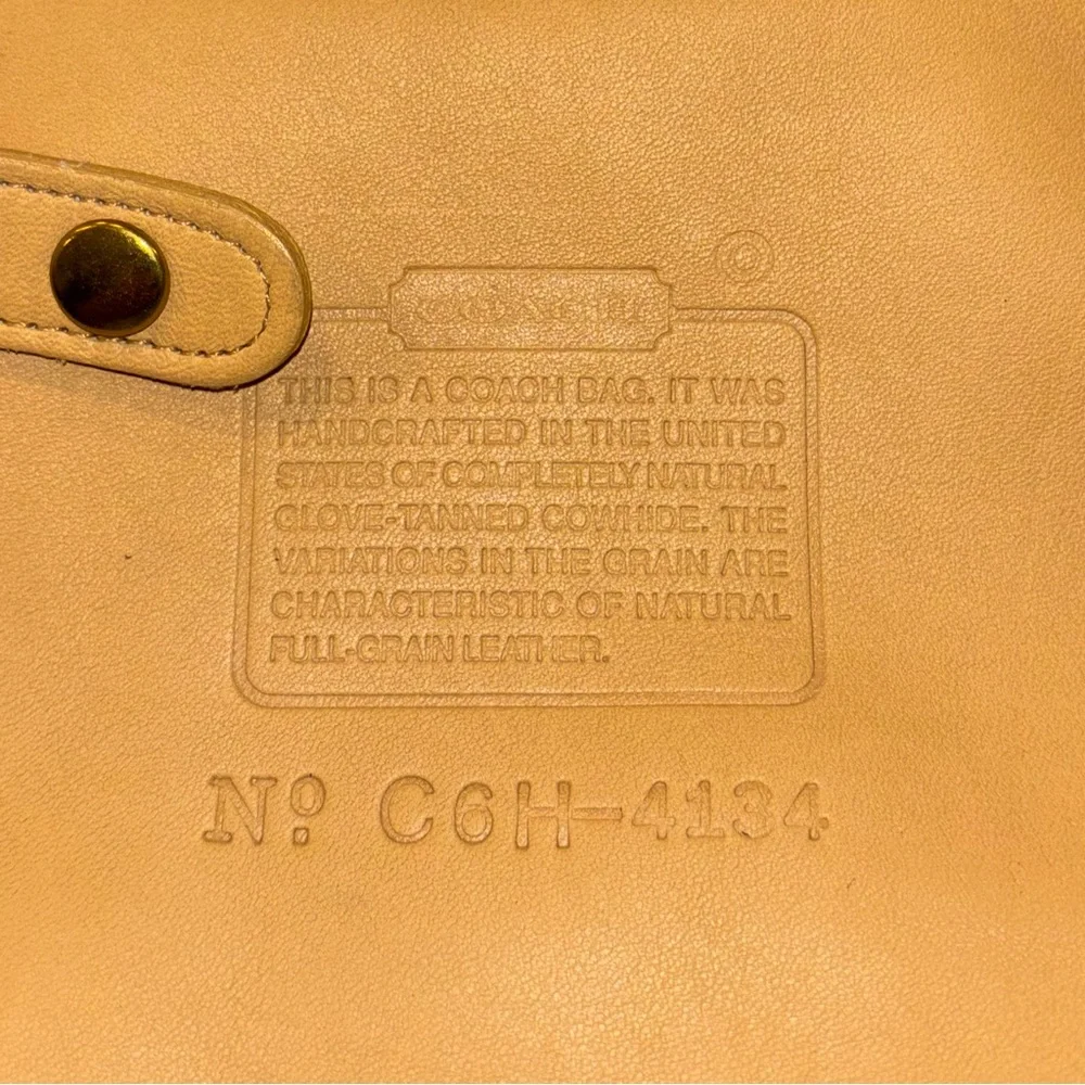 Vintage Coach Soho Buckle Tan/Yellow Leather Backpack 4134 - Picture 16 of 16